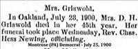 Griswold, Mrs. D. H